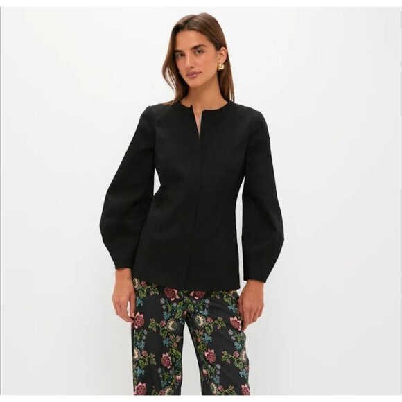 Tuckernuck NWT Black Long Sleeve Structured Rhoda Tunic Top Black Size 8 MISSING - Picture 1 of 10